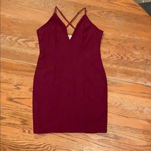 Maroon Mini Dress